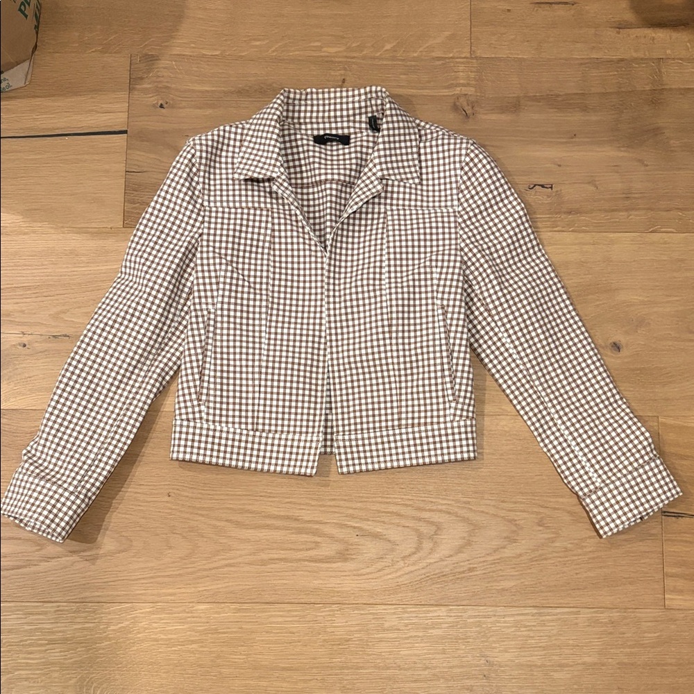 Theory Brown Checkered Women's Blazer